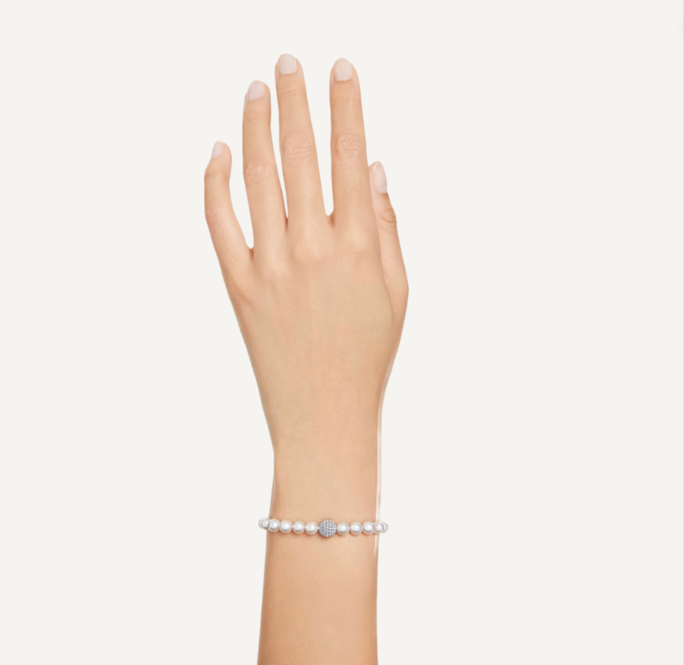 Diamond Dazzle Pearl Bracelet